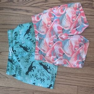 LOT 2 Pair Boys Swim Shorts- 6/7